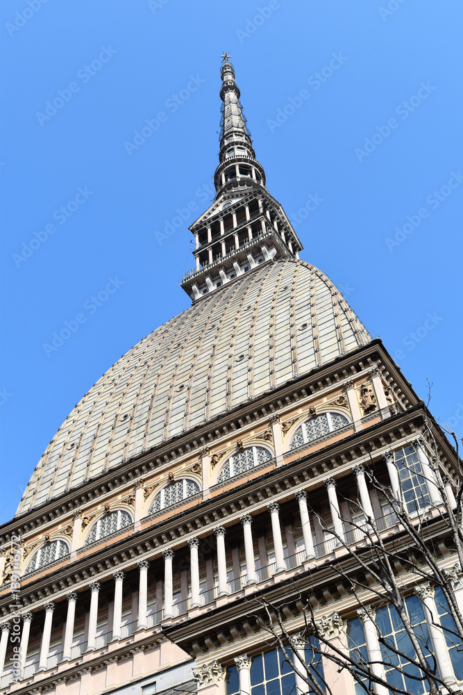 The Mole Antonelliana the city symbol of Turin, Italy. Now it is the
