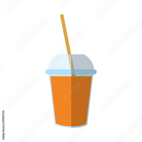 healthy smoothie drink icon over white background. colorful design. vector illustration