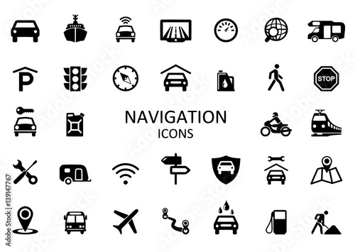 Icons Traffic and Mobility