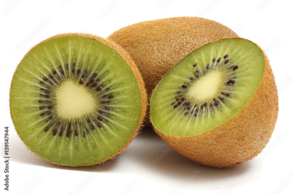 Fototapeta premium 3 kiwi isolated on white background