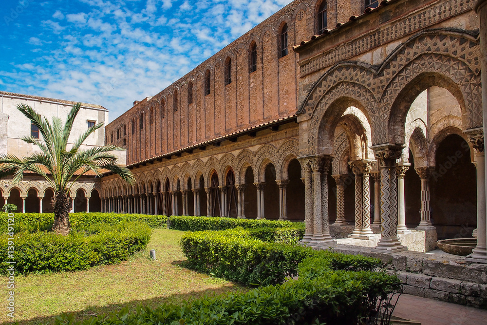 Sizilien - Monreale - Kreuzgang des Benediktinerklosters