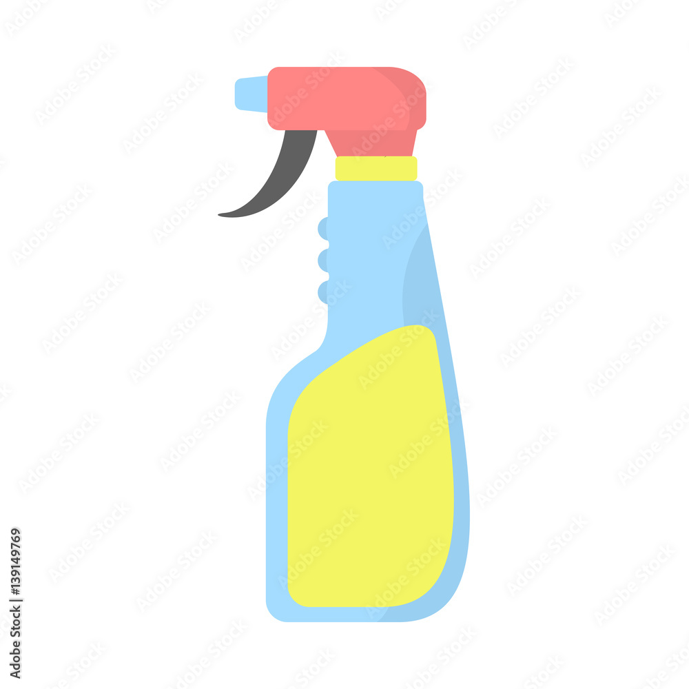 Cleaning spray isolated on white background. Household tool. Vector illustration Cleaning spray isolated on white background. Household tool. Vector illustration