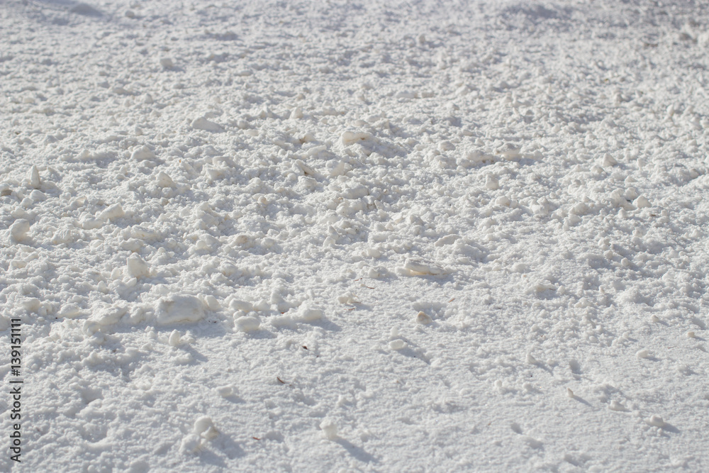 Snow surface close up macro, winter background, shallow depth of field Snow surface close up macro, winter background, shallow depth of field
