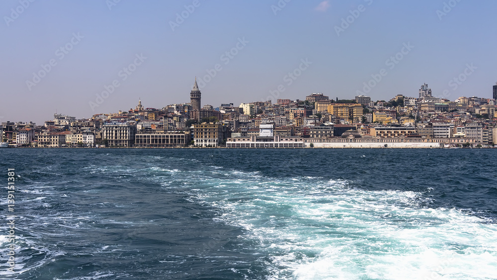 view of Istanbul from the sea