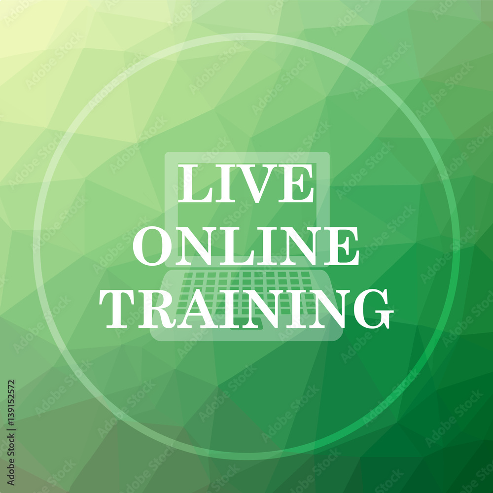 Fototapeta premium Live online training icon
