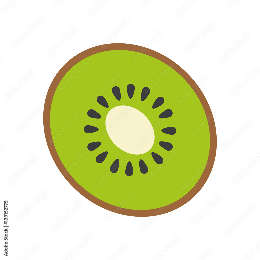 kiwi fruit icon over white background. colorful design. vector illustration kiwi fruit icon over white background. colorful design. vector illustration