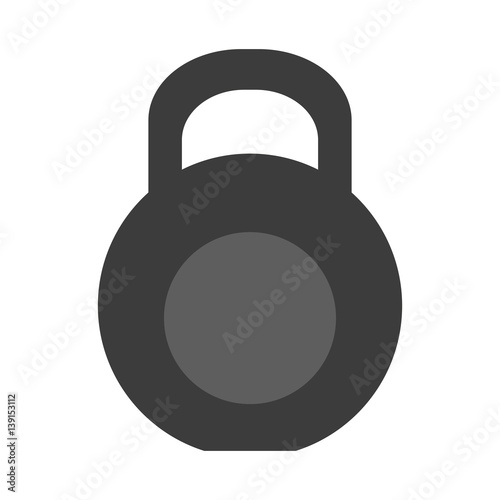 dumbbell icon over white background. colorful design. vector illustration