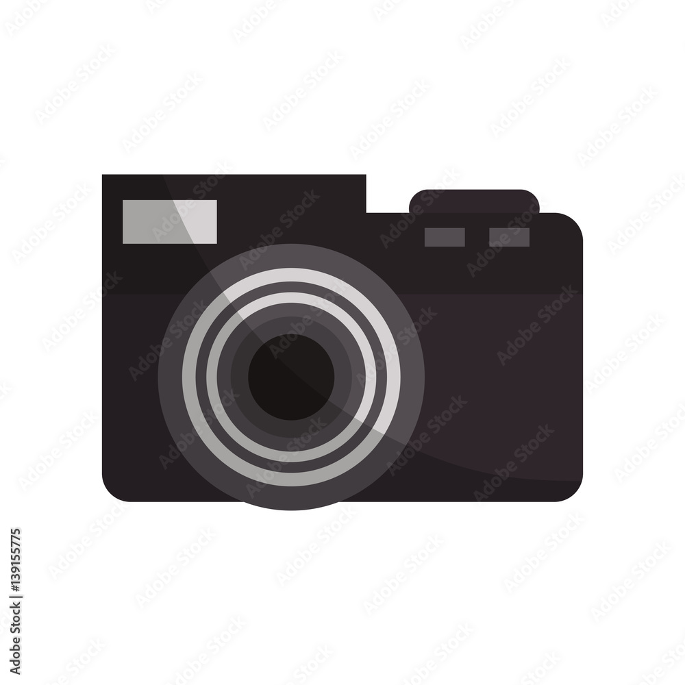 photographic camera icon over white background. colorful design. vector illustration photographic camera icon over white background. colorful design. vector illustration
