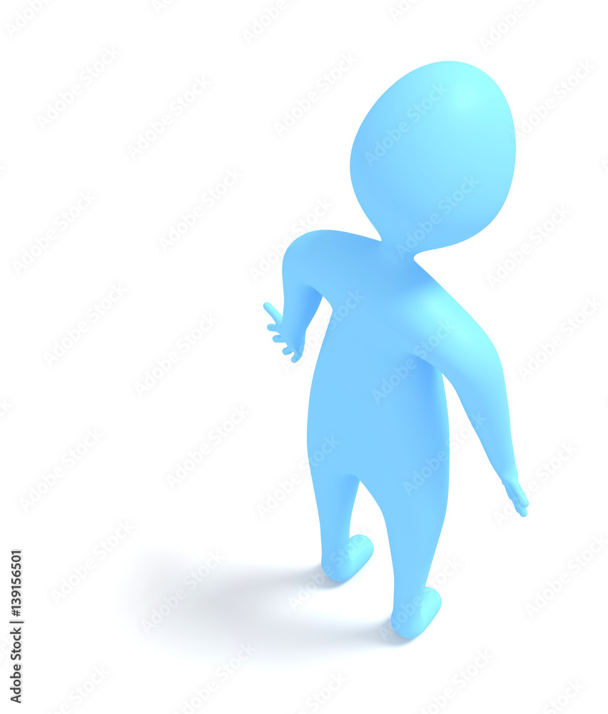 Depression Concept: Sad 3d Man, 3d illustration on white background Depression Concept: Sad 3d Man, 3d illustration on white background