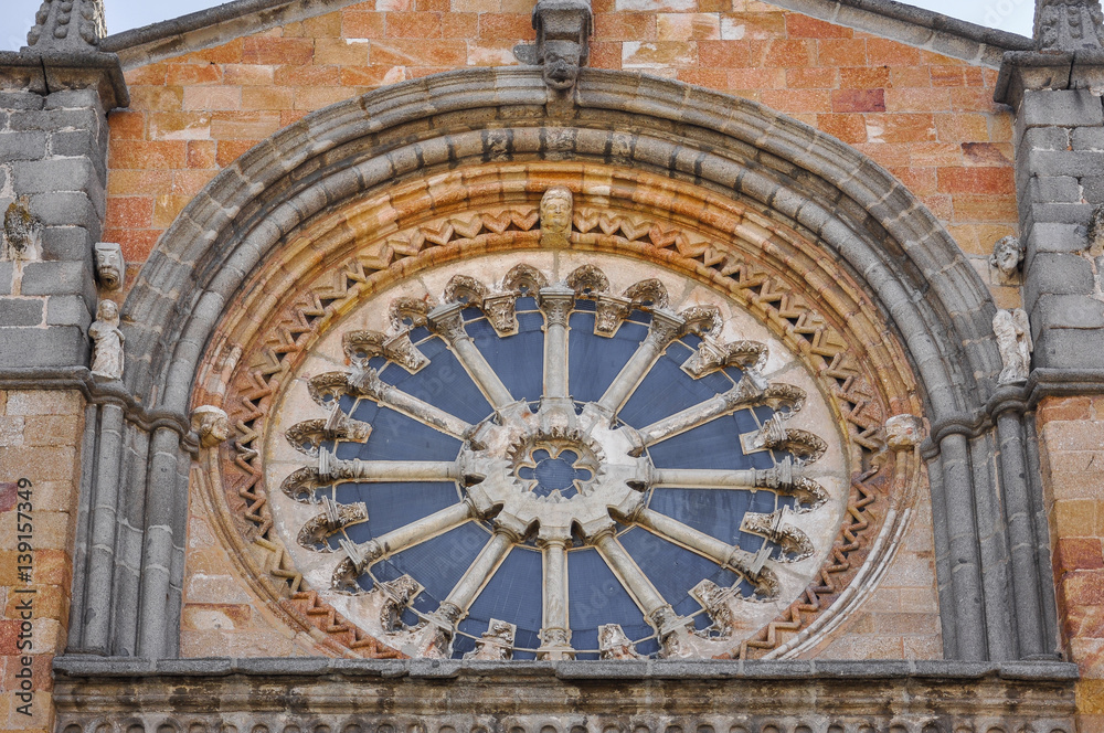 Rose window of the church of San Pedro de Avila, Spain Rose window of the church of San Pedro de Avila, Spain