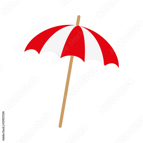beach parasol icon over white background. colorful design. vector illustration