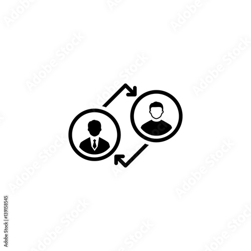 Coaching Icon. Business Concept. Flat Design.