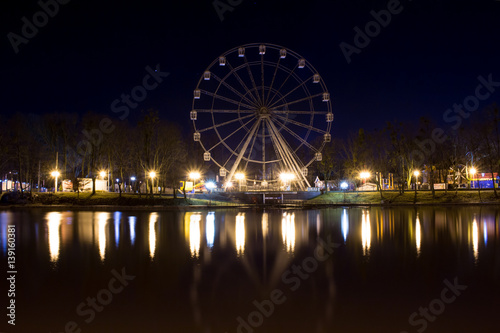 ferris wheel in night © Sergey