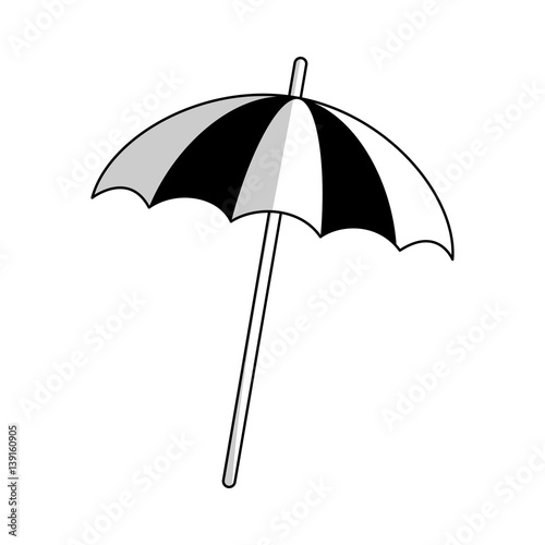 beach parasol icon over white backgronund. vector illustration
