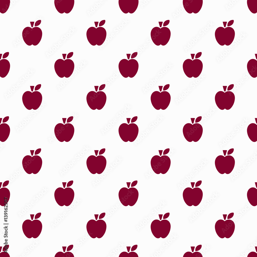 seamless red apple pattern on white background seamless red apple pattern on white background
