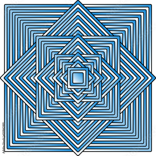 Vector illustration of a geometric decoration with rectangles and lines