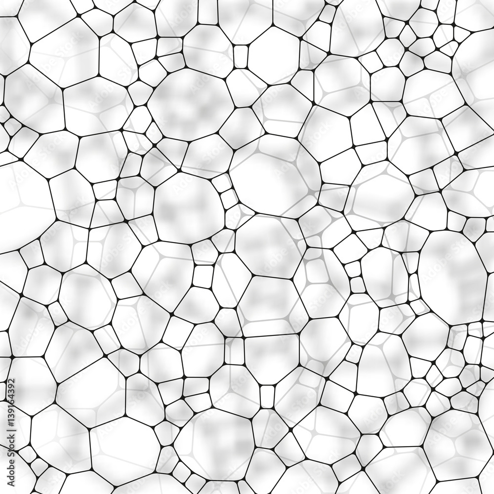 Naklejka premium Chemistry pattern, polygonal molecule structure on white background. Medicine, science, microbiology concept, vector illustration.