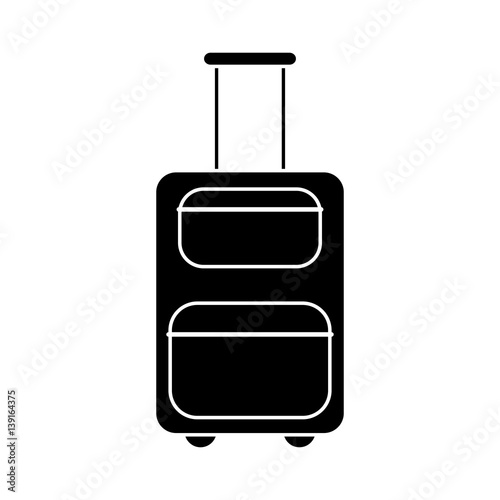 suitcase equipment travel pictogram vector illustration eps 10
