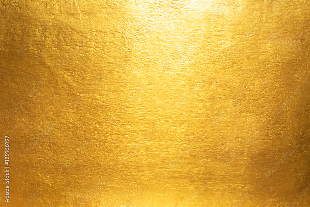 Naklejka premium Złoty mur betonowy na tekstury tła.