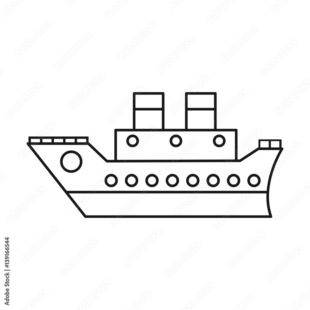 boat cruise travel sea thin line vector illustration eps 10 boat cruise travel sea thin line vector illustration eps 10
