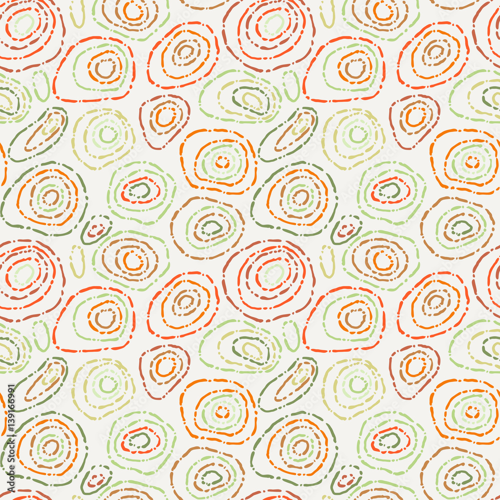 Doodle sketch seamless pattern with dotted circles. Doodle sketch seamless pattern with dotted circles.