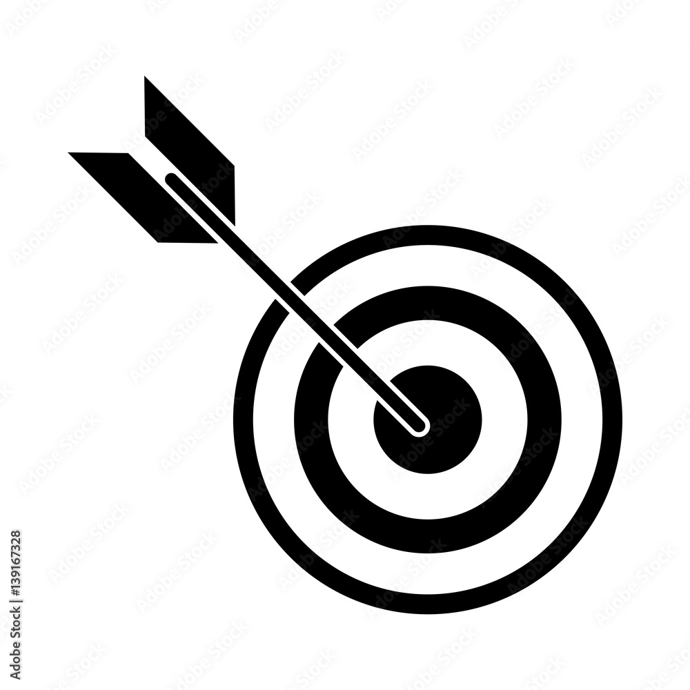 target arrow strategy market pictogram vector illustration eps 10
