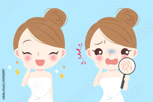 woman with skin dry