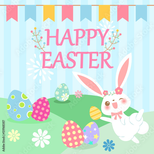 cartoon happy easter