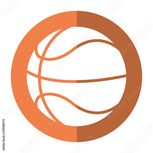basketball ball play shadow vector illustration eps 10