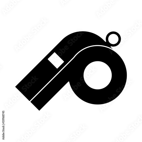 whistle sport equipment pictogram vector illustration eps 10