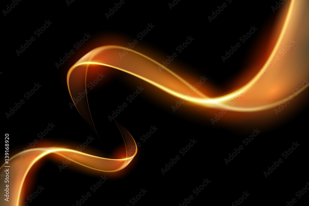 Glowing magic light effect and long trails fire motion