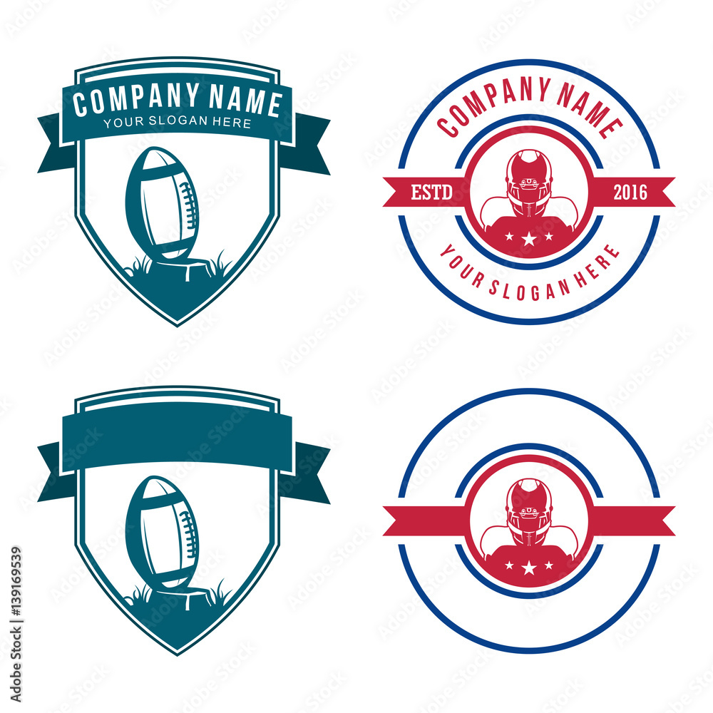 Obraz premium American Football Logo Template Collection