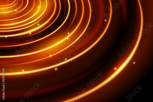 Glowing magic light effect and long trails fire motion