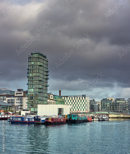 Modern part of Dublin Docklands, known as Silicon Docks © tilialucida