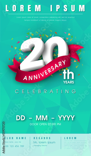 anniversary invitation card template design