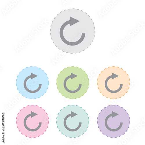 refresh icon set. vector illustration photo