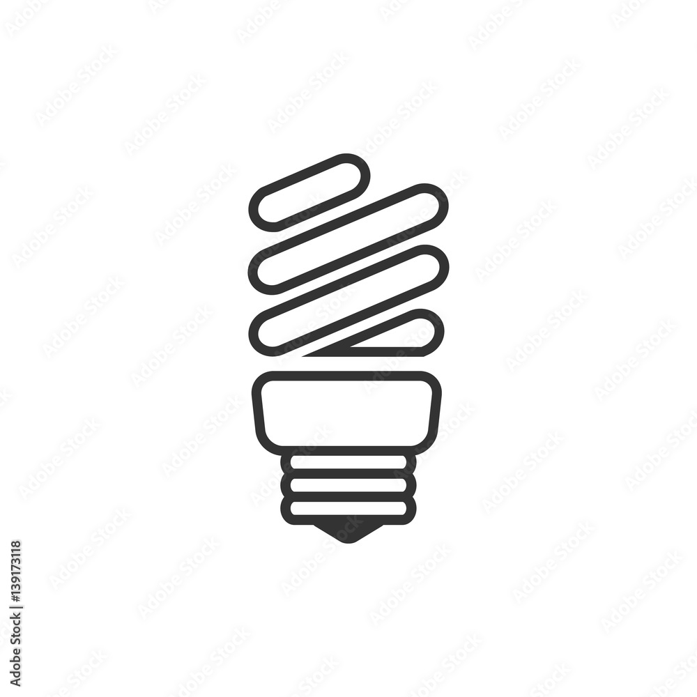 BW icon - Spiral Lightbulb BW icon - Spiral Lightbulb