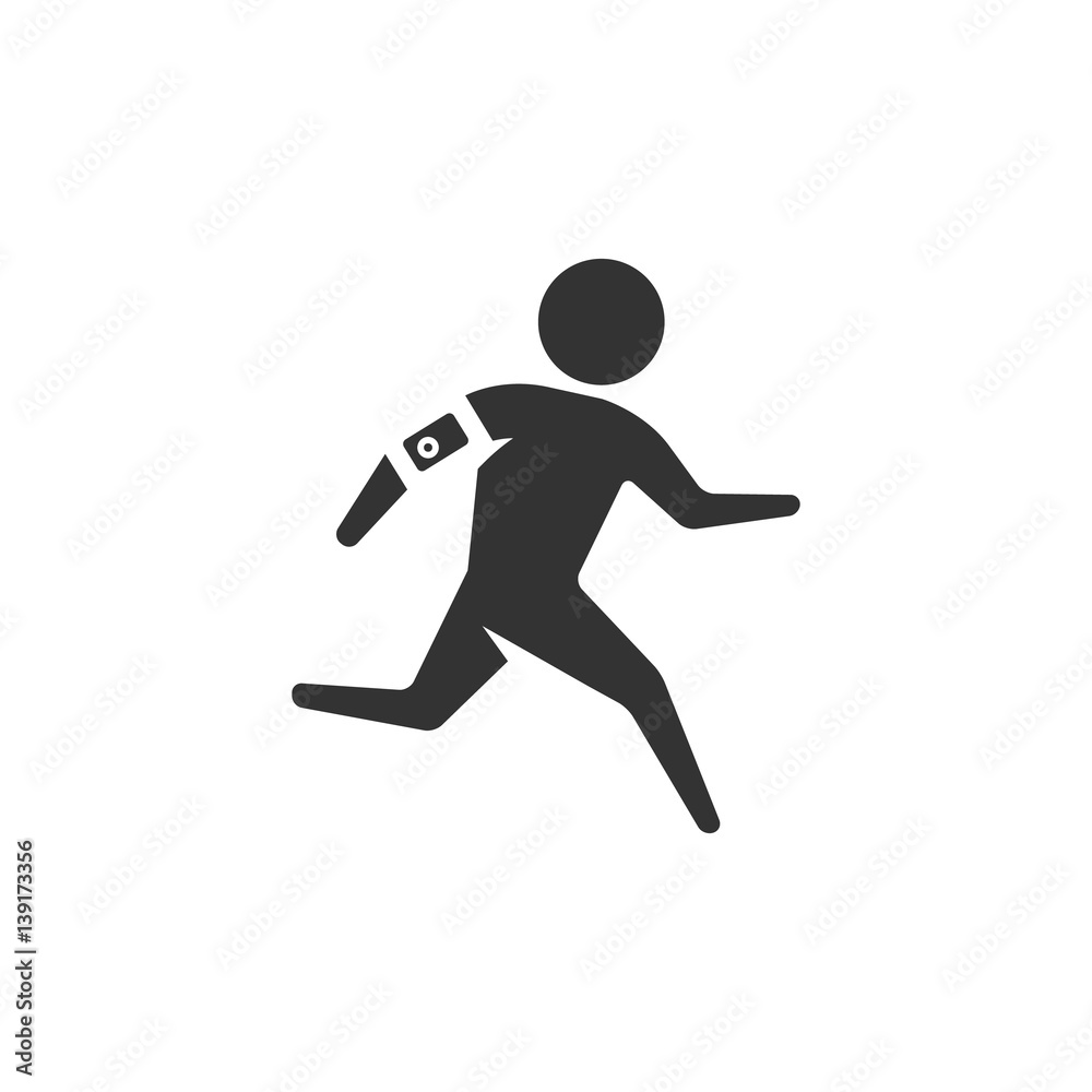 BW icon - Running athlete