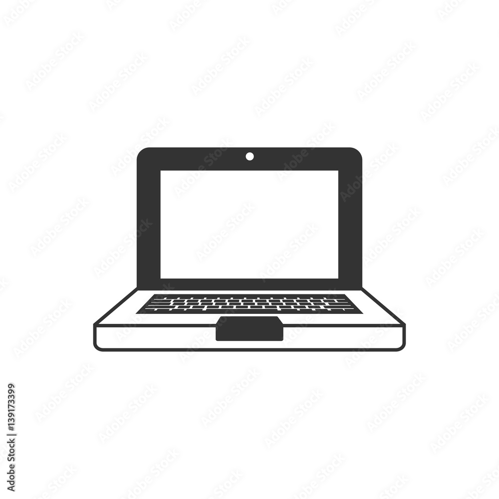 Fototapeta premium BW Icons - Laptops