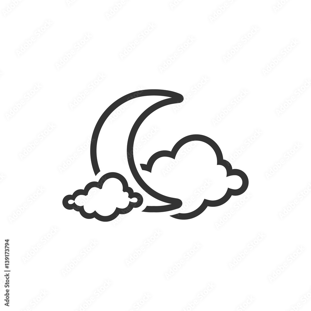 BW Icons - Nature forecast clear night BW Icons - Nature forecast clear night