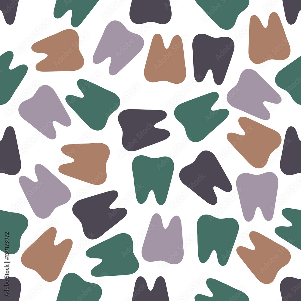 Seamless teeth pattern background