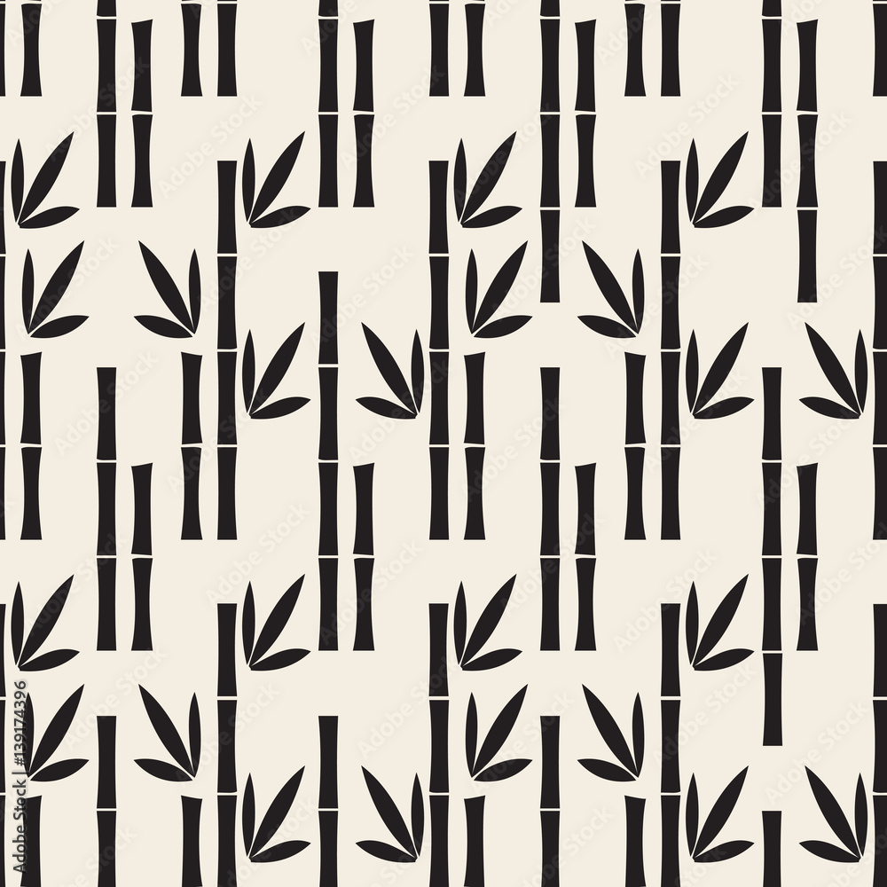 seamless monochrome bamboo pattern background