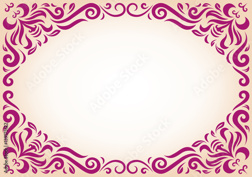 Maroon ornament text frame with copy space