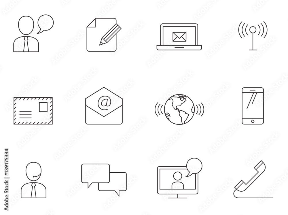 Outline Icons - Communication