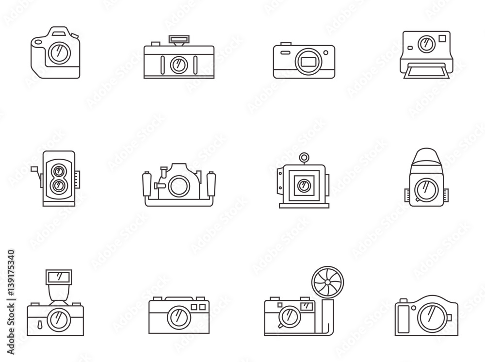 Outline Icons - Cameras