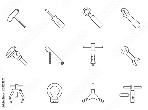 Outline Icons - Bicycle Tools