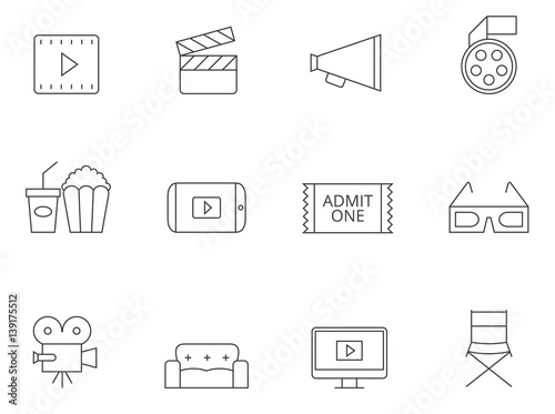 Outline Icons - Movie