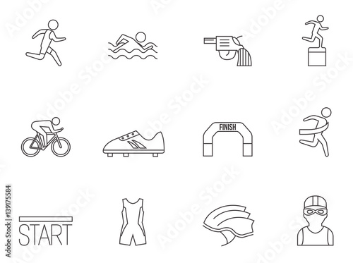 Outline Icons - Triathlon