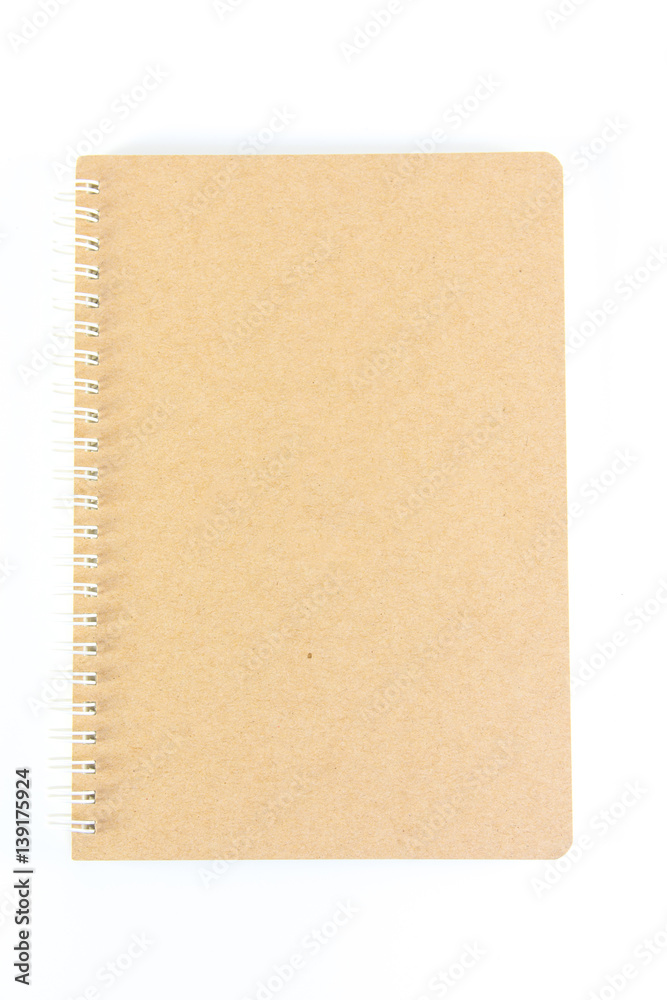 Note book in white background. Note book in white background.