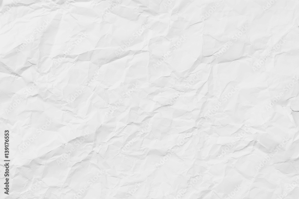 White paper wrinkled texture or background for your design White paper wrinkled texture or background for your design